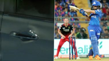 Nehal Wadhera's Mammoth Six Leaves Dent On Car During MI vs RCB IPL 2023 Clash (Watch Video)