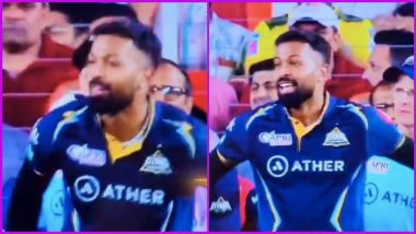 'Never Celebrate Too Early' Fans React to Hardik Pandya's Expressions Moments Before Ravindra Jadeja Smashed Six and Four Off Last Two Balls in CSK'S IPL 2023 Title Win, Video Goes Viral