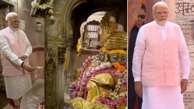 PM Narendra Modi Offers Prayers at Brahma Temple in Rajasthan's Pushkar (Watch Video)