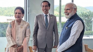 PM Narendra Modi Meets Indonesian President Joko Widodo and His Wife at G7 Summit in Japan (See Pics)