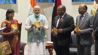 PM Narendra Modi Releases Tamil Classic 'Thirukkural' in Tok Pisin Language in Papua New Guinea (Watch Video)