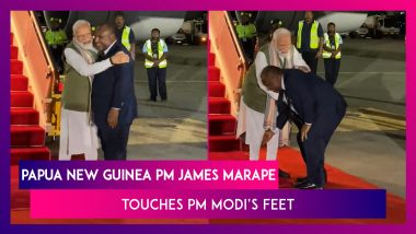 PM Narendra Modi Receives Warm Welcome In Papua New Guinea As PM James Marape Touches His Feet