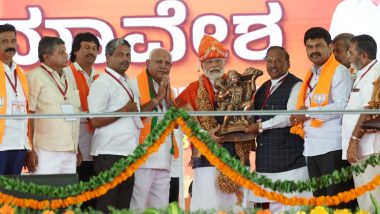 Karnataka Assembly Elections 2023: BJP Will Retain Power in State, Says PM Narendra Modi in Shivamogga
