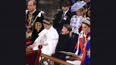 King Charles III Coronation: Video of Prince Louis Yawning Amid the Ceremony Goes Viral on Social Media – WATCH