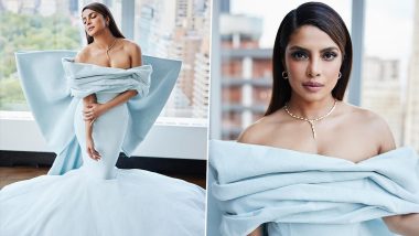 Priyanka Chopra Looks Straight Out of a Fairytale in Dramatic Icy-Blue Gown at Her Film Love Again Premiere in NYC (View Pics)