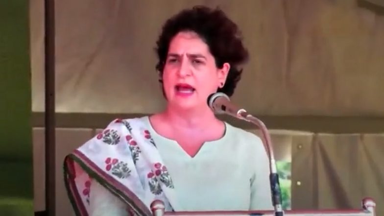 Karnataka Assembly Elections 2023: Priyanka Gandhi Vadra Attacks PM Narendra Modi and BJP, Says 'If There's Violence in Karnataka It Is Because of Your 40% Commission Government' (Watch Video)