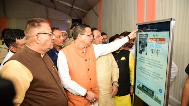 Uttarakhand CM Pushkar Singh Dhami Inaugurates Exhibition in Dehradun Highlighting Achievements of Modi Government as BJP Completes Nine Years in Power (See Pics)