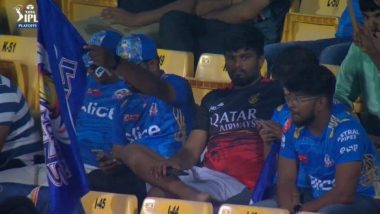 ‘Begani Shaadi Mein Abdullah Deewana’ RCB Fan Spotted Watching LSG vs MI IPL 2023 Eliminator Match in Chennai, Netizens React