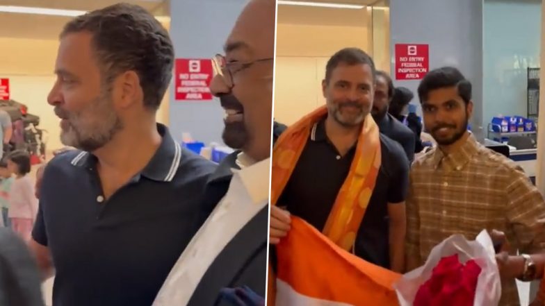 Rahul Gandhi US Trip Video: Congress Leader Receives Warm Welcome on Arriving in San Francisco