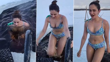 Rakul Preet Singh Takes a Dip in -15 Degree Water Wearing Bikini (Watch Video)
