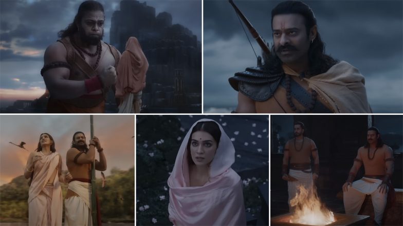 Adipurush Song Ram Siya Ram: Prabhas and Kriti Sanon Remind Us of Raghav-Janki's Epic Love Story in This Visually Stunning Track (Watch Video)