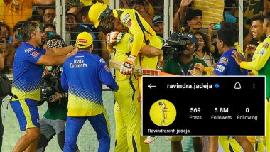 Ravindra Jadeja Wins Hearts by Changing Instagram DP to Highlight Special Moment With MS Dhoni After CSK's IPL 2023 Title Win