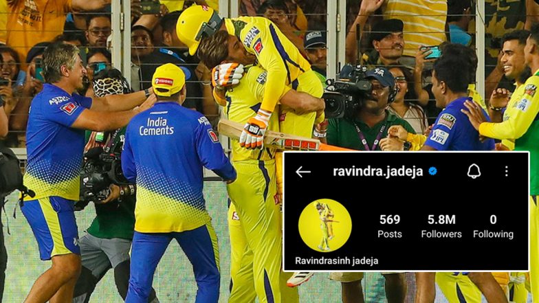 Ravindra Jadeja Wins Hearts by Changing Instagram DP to Highlight Special Moment With MS Dhoni After CSK's IPL 2023 Title Win