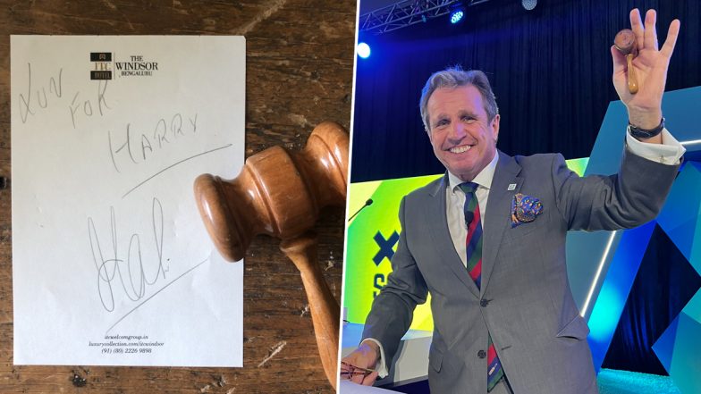 Richard Madley, IPL Auctioneer Who Sold MS Dhoni to Chennai Super Kings, Shares CSK Captain's Autograph for Son Harry Ahead of IPL 2023 Final