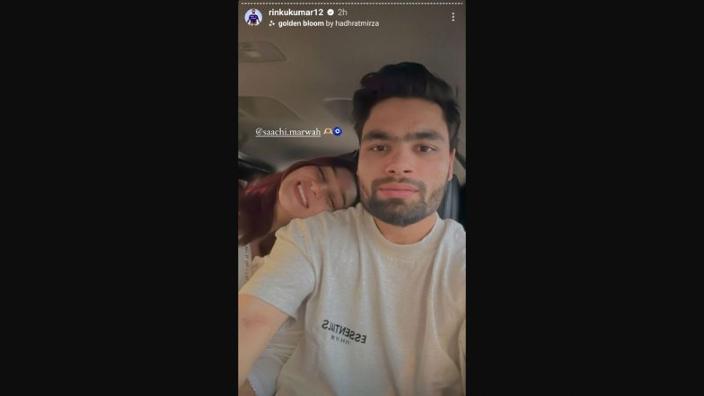 Nitish Rana's Wife Saachi Marwah Celebrates Rinku Singh's Blistering Knock During KKR vs LSG IPL 2023 With an Adorable Selfie on IG Story (View Pic)