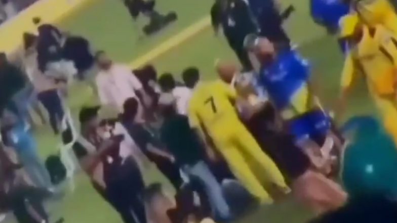 Rivaba Touches Husband Ravindra Jadeja’s Feet in Respect After CSK’s IPL 2023 Title Win, Video Goes Viral