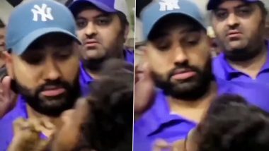 Hilarious! Male Fan Asks for A Kiss From Rohit Sharma, See What Mumbai Indians Captain Does! (Watch Video)