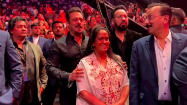 IIFA Rocks 2023: Salman Khan and Arpita Khan Sharma Enjoy Sukhbir’s Live Performance to the Song ‘Sauda Khara Khara’ (Watch Video)