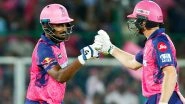 IPL 2023: Jos Buttler's 95, Sanju Samson's 66* Take Rajasthan Royals to 214/2 Against Sunrisers Hyderabad