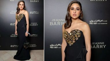 Cannes 2023: Sara Ali Khan Puts 'Golden Heart' on Display As She Stuns in Black Gown at the Gala Event (View Viral Pics)