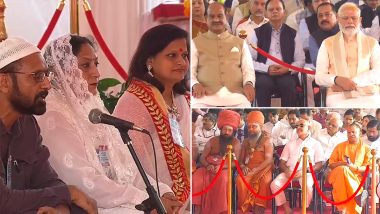 'Sarv-Dharm' Prayers at New Parliament Building Pics and Videos: PM Modi, Other Dignitaries Attend Multi-Faith Prayer Ceremony Held at New Sansad Bhavan