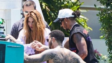 Shakira Papped With F1 Racer Lewis Hamilton Enjoying a Boat Ride in Miami (View Viral Pics)