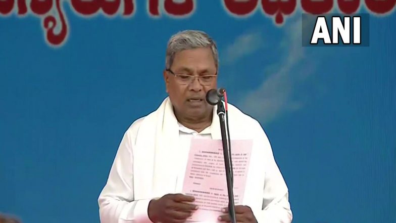 Siddaramaiah Takes Oath as New Karnataka CM in Bengaluru (See Pics)