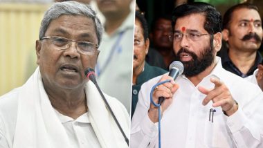 Karnataka CM Siddaramaiah Writes to Maharashtra Counterpart Eknath Shinde Seeking Release of Water in Krishna and Bhima River To Meet Drinking Needs