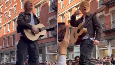 Ed Sheeran Wins Copyright Infringement Case; ‘Thinking Out Loud’ Singer Surprises Fans With an Impromptu Performance in NYC (Watch Video)