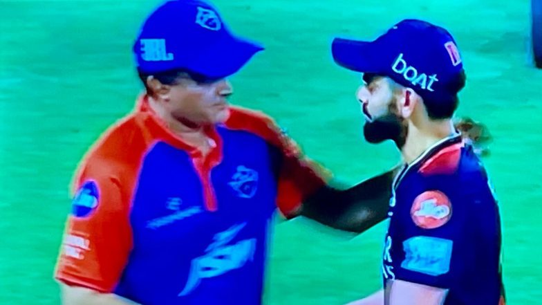 'All Is Well!' Virat Kohli and Sourav Ganguly Shake Hands Post DC's Victory Over RCB in IPL 2023, Fans React to Viral Moment, Watch Video