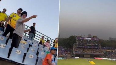 Spectator Flies Kite Inside Arun Jaitley Stadium During DC vs CSK IPL 2023 Match, Video Goes Viral!