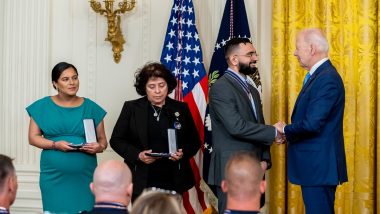 Indian-Origin NYPD Cop Sumit Sulan Honoured by US President Joe Biden With Presidential Medal of Valor