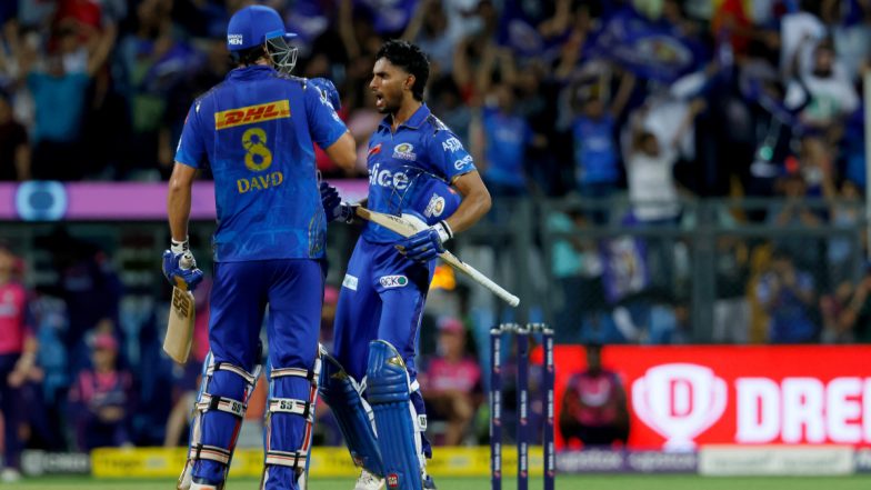 IPL 2023: Yashasvi Jaiswal's 124 in Vain As Suryakumar Yadav, Tim David Carry Mumbai Indians to Six-Wicket Win