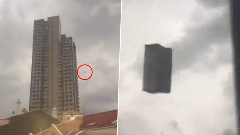 Sofa Flying in Sky Viral Video: Strong and Violent Storm Sends a Sofa Flying in Turkey's Ankara