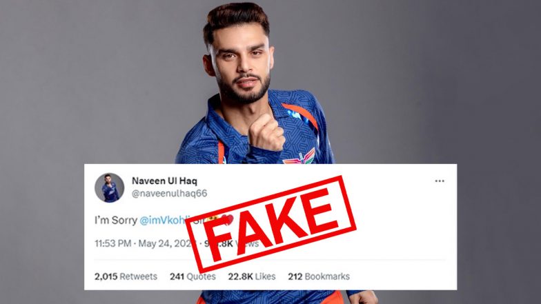 ‘I am Sorry Virat Kohli Sir’ Tweet From Naveen-ul-Haq’s Fake Account Goes Viral After LSG's Elimination From IPL 2023