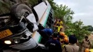 Uttarakhand Road Accident: Conductor, 10-Month-Old Girl Killed, Four Injured After Bus Veers Off Road in Haridwar (See Pics)
