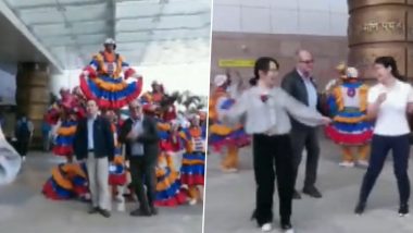 G20 Delegates Receive Traditional Welcome at Jollygrant Airport in Uttarakhand, Video Goes Viral