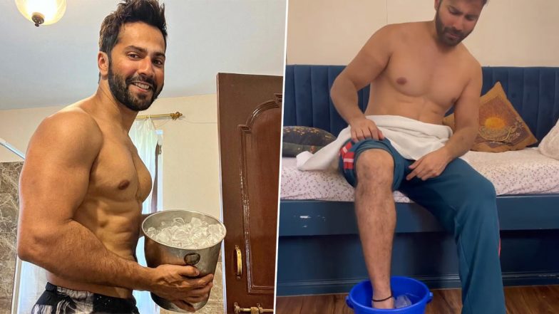 Varun Dhawan De-tans His Shirtless Body Through Ice Bath Recovery (View Pics & Video)