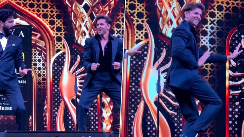 Vicky Kaushal Nails Hook Step of ‘Ek Pal Ka Jeena’ Song With Hrithik Roshan at IIFA 2023 (Watch Video)