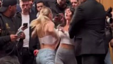 Video of OnlyFans Star Astrid Wett Punching Rival Model in Major Fight During KSI Face-off Goes Viral - WATCH