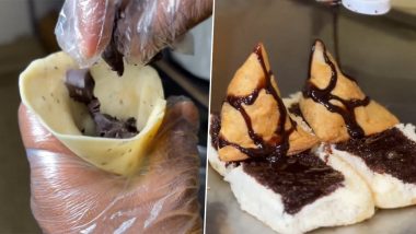 'Justice for Samosa' Viral Video of Chocolate Samosa Pav in Surat Is a Shocker for Both Chocolate and Samosa Lovers – Watch