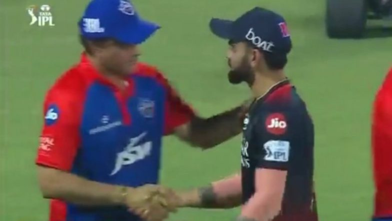 Virat Kohli and Sourav Ganguly Handshake Video Goes Viral After DC vs RCB IPL 2023 Match, Watch!