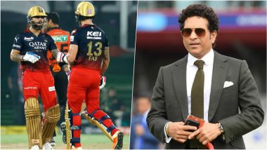 'Virat's Day From Very First Ball' Sachin Tendulkar Hails Virat Kohli After RCB Batsman Hits Century To Help Team's IPL 2023 Playoffs Chances Alive!