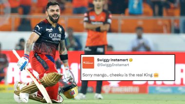 'Sorry Mango.. Cheeku Is the Real King' Food Delivery App Swiggy's Tweet on Virat Kohli's Century in SRH vs RCB IPL 2023 Match Goes Viral, Fans Come Up With Hilarious Reactions!