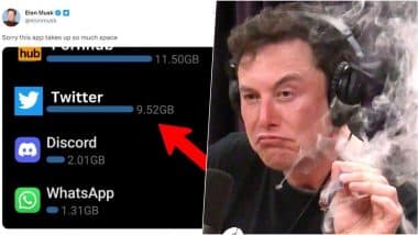 Pornhub App on Elon Musk's Device? Tesla CEO Points at Twitter App 'Eating Up So Much Space,' but Internet Is Not Buying It