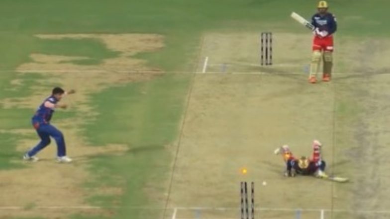 Direct Hit! Yash Thakur Nails Perfect Throw to Run Out Dinesh Karthik During LSG vs RCB IPL 2023 Match (Watch Video)