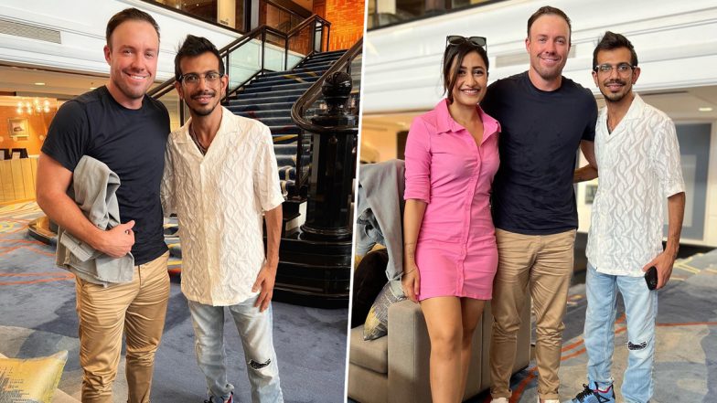 Yuzvendra Chahal, Wife Dhanashree Verma Meet AB de Villiers; Rajasthan Royals Spinner Shares Pics