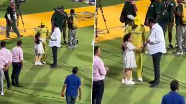 MS Dhoni Gets Warm Hug From Daughter Ziva After CSK Qualify for IPL 2023 Final (Watch Video)