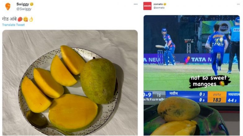 Mangoes! 'Sweet' and 'Not So Sweet' Swiggy and Zomato Take Subtle Digs At Naveen-ul-Haq After LSG's Defeat to MI in IPL 2023 Eliminator