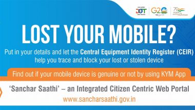 Sanchar Saathi Portal Launched by IT Minister Ashwini Vaishnaw To Track, Recover Lost, Stolen Mobile Phones